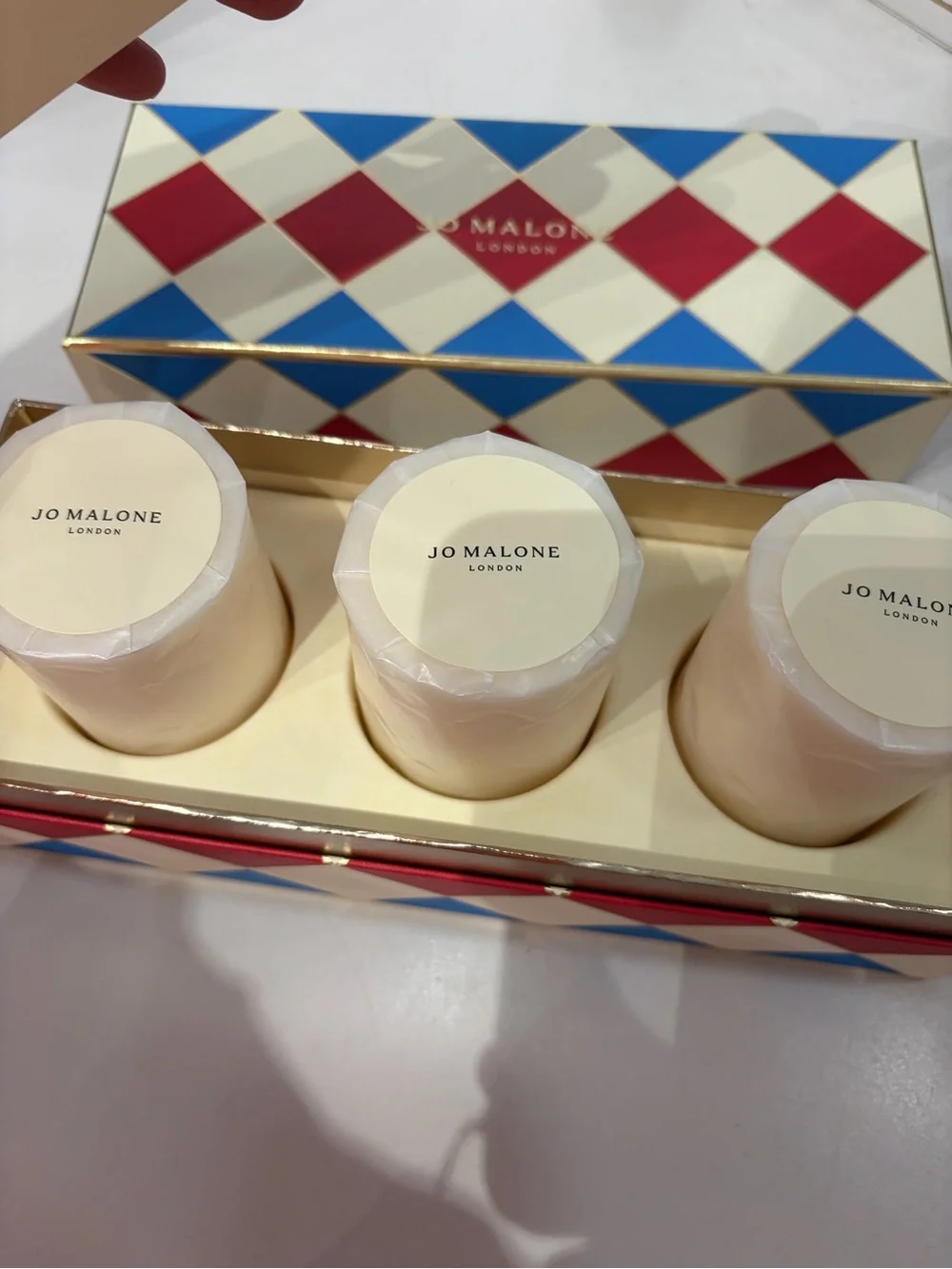 Jo Malone Ginger Biscuit 3-Piece Pillar Candle Gift Set 235g Each * Limited Ed